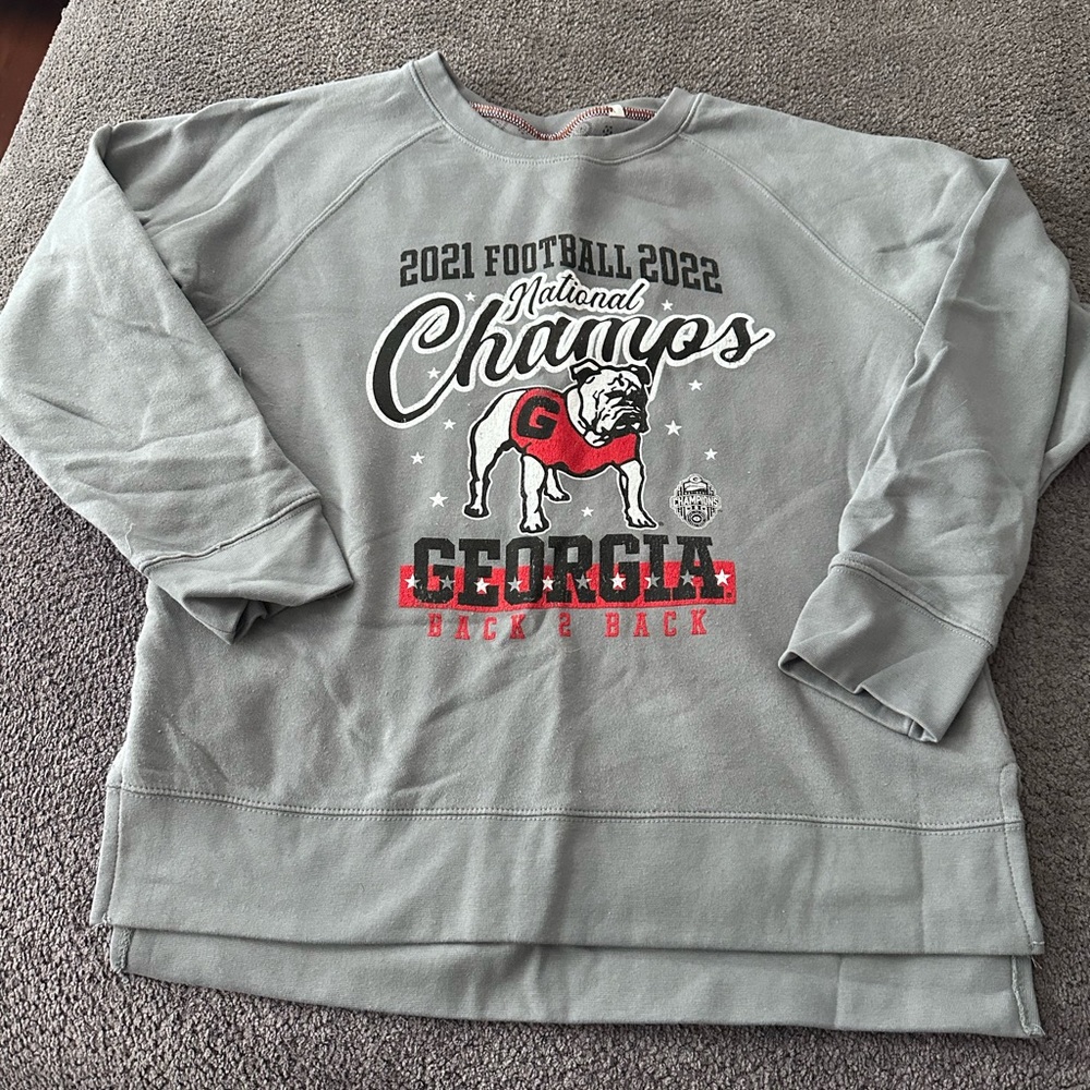 University of Georgia Back to Back Champions Women’s Large Sweatshirt